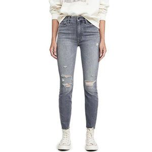 Mother High Waisted Looker Ankle Nick Fray Ace of Spades Size 28